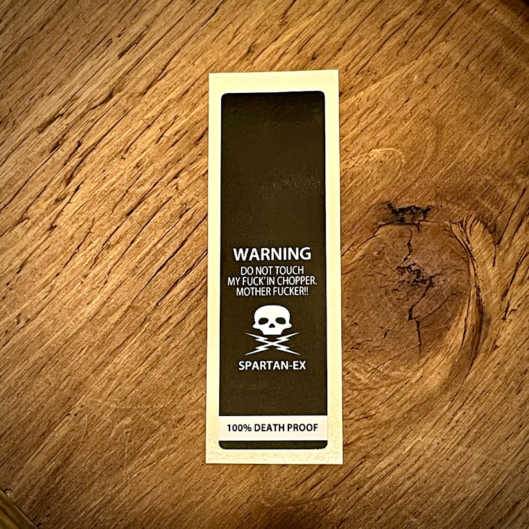 Sticker-13：Handlebars Warning